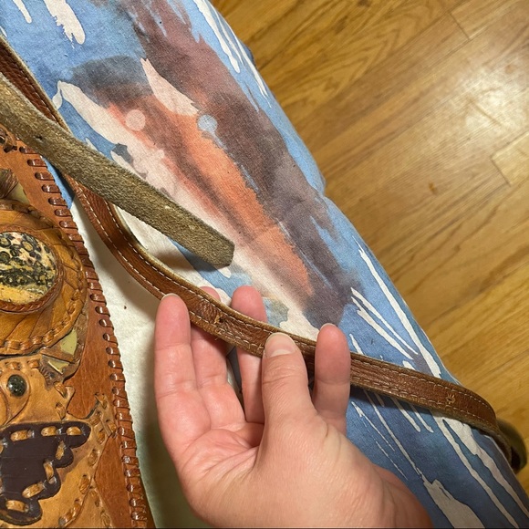 VTG Elephants 1970’s Gem Crossbody Leather Bag - Picture 10 of 12